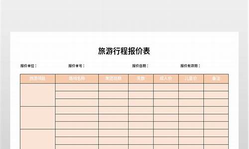 公司旅游预算表_公司旅游报价